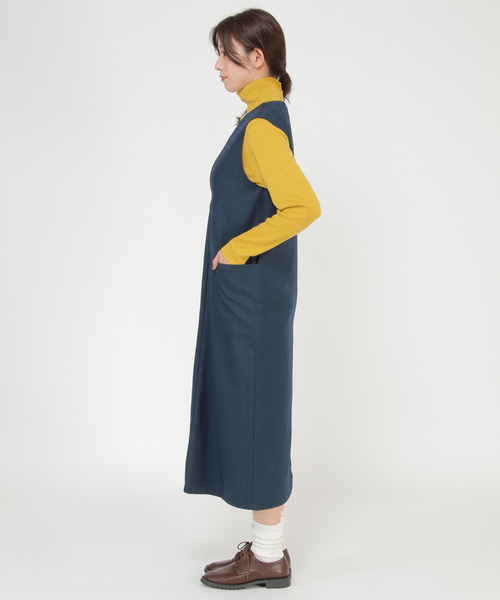 LBC（エルビーシー）の「深Vジャンスカ（ジャンパースカート・レディース・ブラック/ネイビー・M）」の3枚目の写真