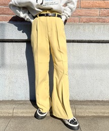 nemne store | パステルカラーフレアパンツ(スラックス)