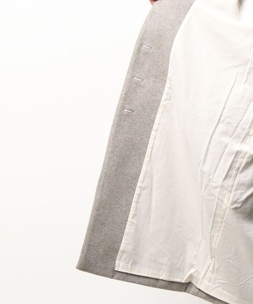 Samansa Mos2（サマンサ モスモス）の「中空糸ロングコート（ノーカラーコート・レディース・ブラック/パープル/グレー・ﾌﾘ-）」の13枚目の写真