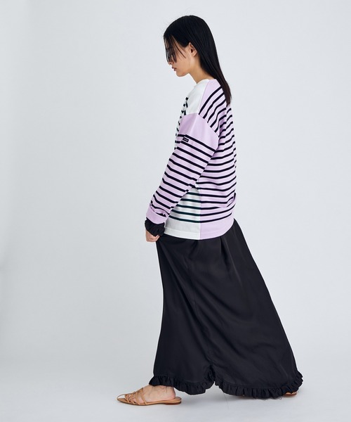 ADAM ET ROPE'（アダムエロペ）の「【G.F.G.S. for ADAM ET ROPE'】別注ボートネックボーダー（Tシャツ/カットソー・レディース・ピンク系その他/グリーン系その他/ブルー系その他4・FREE）」の6枚目の写真