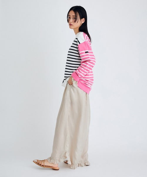 ADAM ET ROPE'（アダムエロペ）の「【G.F.G.S. for ADAM ET ROPE'】別注ボートネックボーダー（Tシャツ/カットソー・レディース・ピンク系その他/グリーン系その他/ブルー系その他4・FREE）」の8枚目の写真