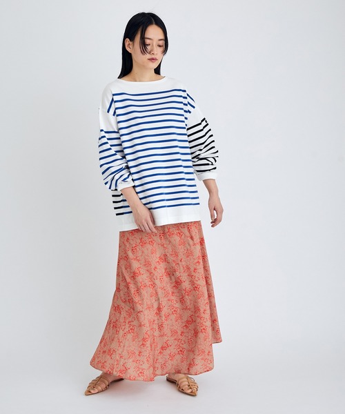 ADAM ET ROPE'（アダムエロペ）の「【G.F.G.S. for ADAM ET ROPE'】別注ボートネックボーダー（Tシャツ/カットソー・レディース・ピンク系その他/グリーン系その他/ブルー系その他4・FREE）」の9枚目の写真