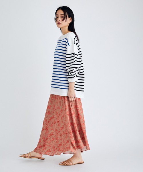 ADAM ET ROPE'（アダムエロペ）の「【G.F.G.S. for ADAM ET ROPE'】別注ボートネックボーダー（Tシャツ/カットソー・レディース・ピンク系その他/グリーン系その他/ブルー系その他4・FREE）」の10枚目の写真