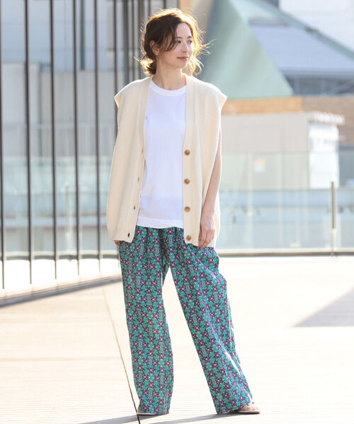 Demi-Luxe BEAMS（デミルクス ビームス）の「Demi-Luxe BEAMS / ニット ベスト（ベスト・レディース・ネイビー/オフホワイト・ONE SIZE）」の3枚目の写真