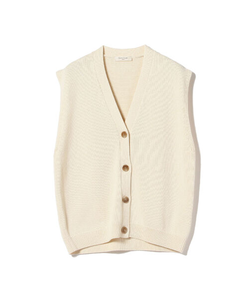 Demi-Luxe BEAMS（デミルクス ビームス）の「Demi-Luxe BEAMS / ニット ベスト（ベスト・レディース・ネイビー/オフホワイト・ONE SIZE）」の6枚目の写真