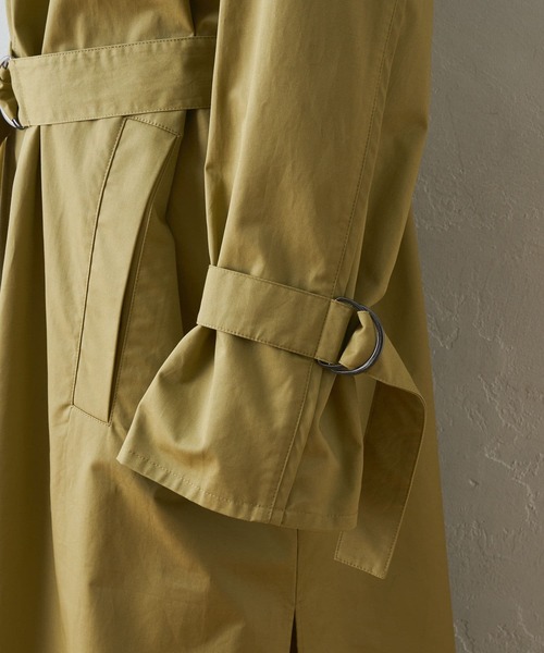 BEARDSLEY（ビアズリー）の「袖のベルトから生まれる立体感が◎ノーカラートレンチコート（トレンチコート・レディース・ライトベージュ/オリーブ・FREE）」の16枚目の写真