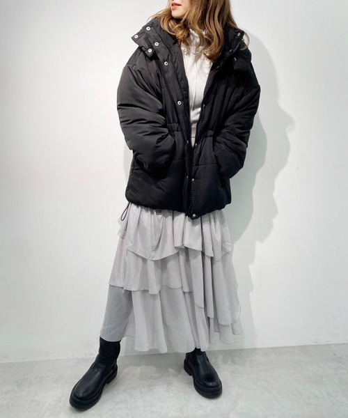 きらっとふわっとゆれるティアードロングスカート