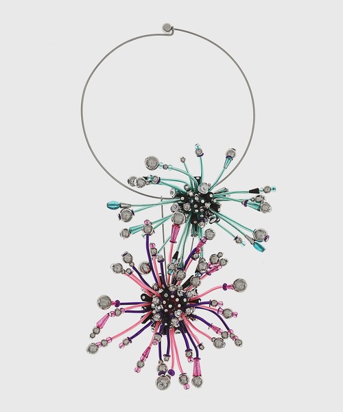 DRIES VAN NOTEN(ドリスヴァンノッテン)の「03810-NECKLACEW221-006 Q072 W.NECKLACE(ネックレス・レディース・パープル/イエロー・ONESIZE)」の2枚目の写真