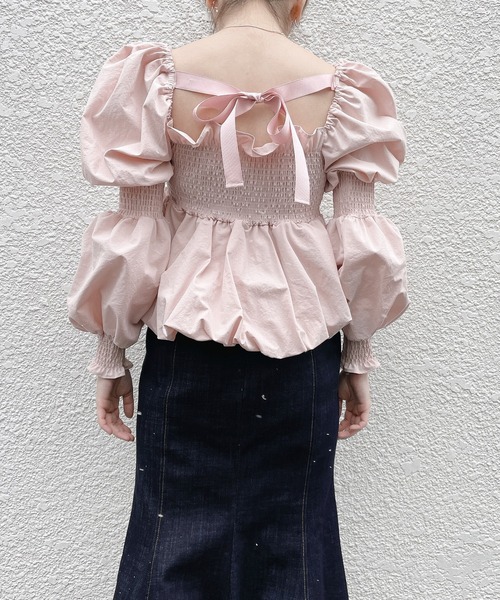 lilLilly(リルリリー)の「バルーンパフブラウス(シャツ/ブラウス・レディース・ホワイト/ブラック/ピンク・FREE)」の13枚目の写真