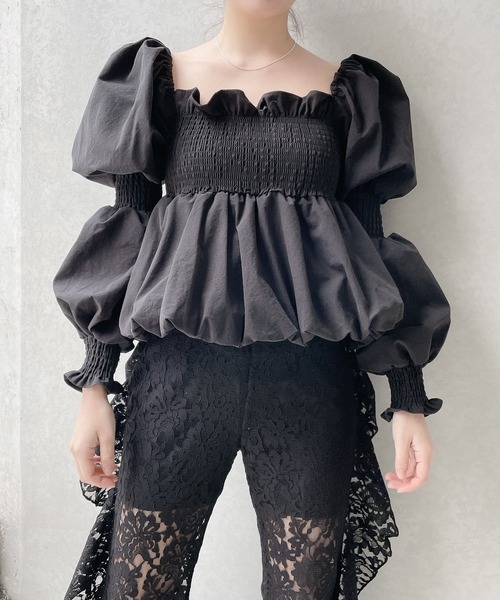 lilLilly(リルリリー)の「バルーンパフブラウス(シャツ/ブラウス・レディース・ホワイト/ブラック/ピンク・FREE)」の15枚目の写真