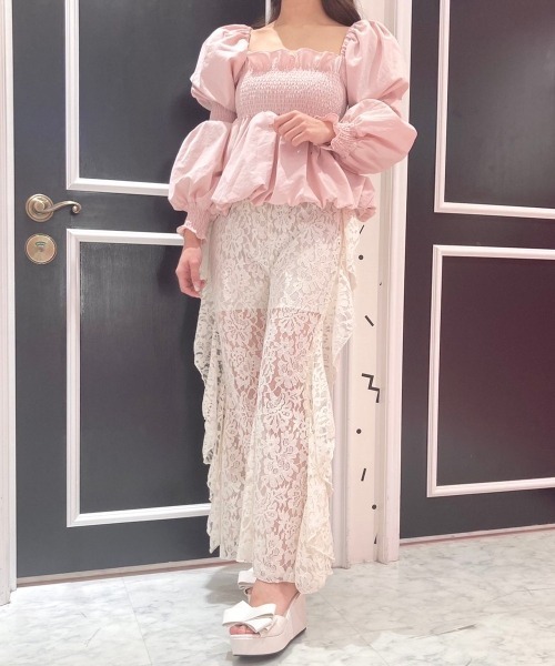 lilLilly(リルリリー)の「バルーンパフブラウス(シャツ/ブラウス・レディース・ホワイト/ブラック/ピンク・FREE)」の21枚目の写真