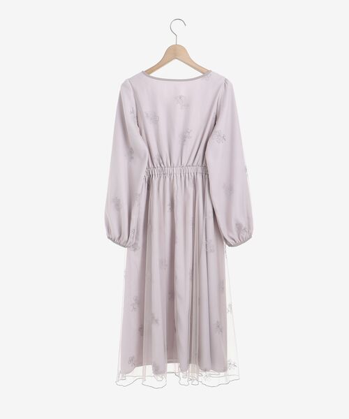 MAJESTIC LEGON(マジェスティックレゴン)の「エンブロイダリーチュールワンピース(ワンピース・レディース・アイボリー/ラベンダー/ピンクベージュ・SMALL/MEDIUM)」の6枚目の写真