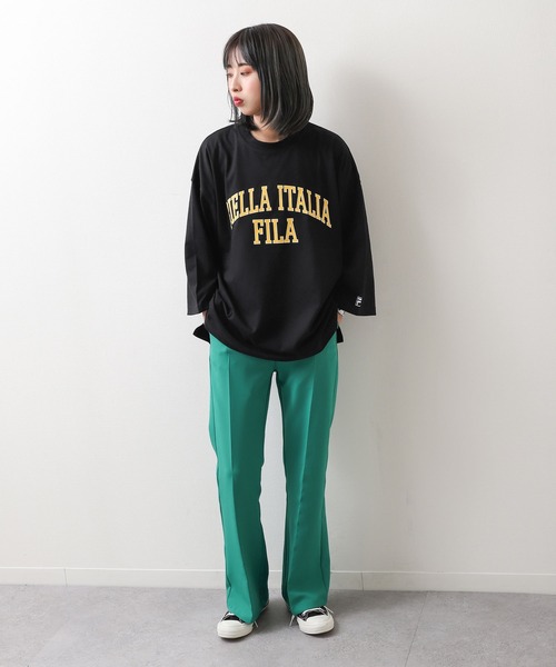 FILA（フィラ）の「【FILA】 カレッジロゴ7分袖Tシャツ（Tシャツ/カットソー・レディース・ホワイト/ブラック/サックスブルー・MEDIUM/LARGE/X-LARGE）」の9枚目の写真