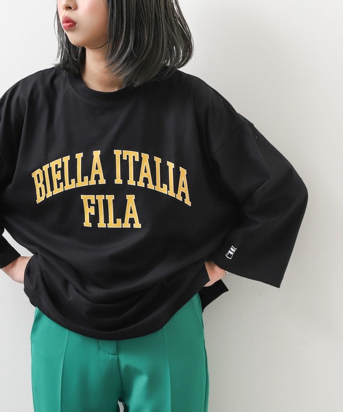 FILA（フィラ）の「【FILA】 カレッジロゴ7分袖Tシャツ（Tシャツ/カットソー・レディース・ホワイト/ブラック/サックスブルー・MEDIUM/LARGE/X-LARGE）」の12枚目の写真