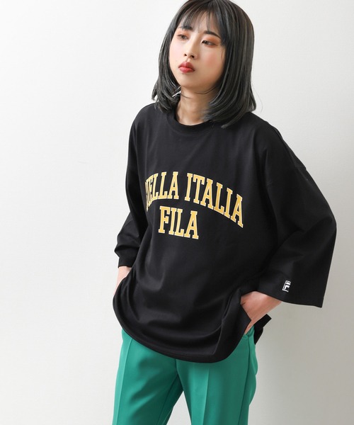 FILA（フィラ）の「【FILA】 カレッジロゴ7分袖Tシャツ（Tシャツ/カットソー・レディース・ホワイト/ブラック/サックスブルー・MEDIUM/LARGE/X-LARGE）」の11枚目の写真