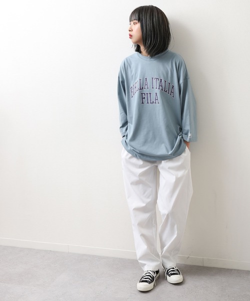 FILA（フィラ）の「【FILA】 カレッジロゴ7分袖Tシャツ（Tシャツ/カットソー・レディース・ホワイト/ブラック/サックスブルー・MEDIUM/LARGE/X-LARGE）」の14枚目の写真