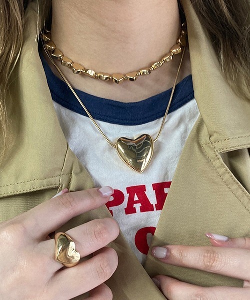 Casselini(キャセリーニ)の「Casselini(キャセリーニ)ハートチョーカー(チョーカー・レディース・シルバー/ゴールド・FREE)」の6枚目の写真