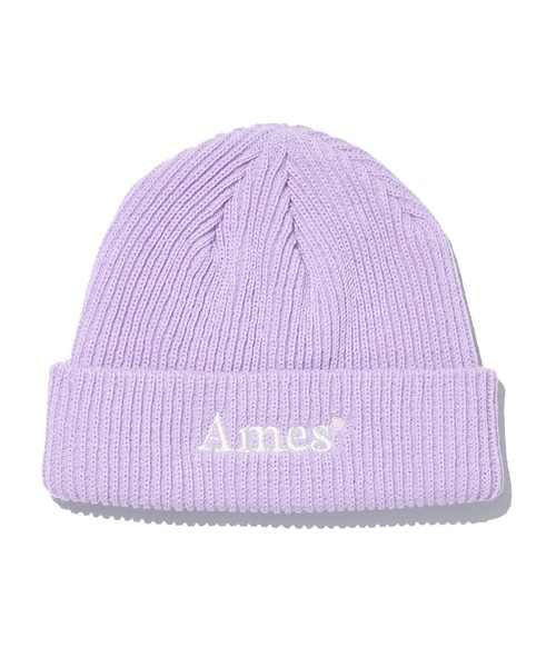 AMESWORLDWIDE(アメスワールドワイド)の「【AMESWORLDWIDE 】カラードロゴビーニー / COLORED LOGO BEANIE(ニットキャップ/ビーニー・レディース・ホワイト/ブラック/レンガ/グリーン/ミント/スカイブルー/パープル/ピンク・FREE)」の1枚目の写真