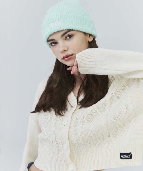 AMESWORLDWIDE(アメスワールドワイド)の「【AMESWORLDWIDE 】カラードロゴビーニー / COLORED LOGO BEANIE(ニットキャップ/ビーニー・レディース・ホワイト/ブラック/レンガ/グリーン/ミント/スカイブルー/パープル/ピンク・FREE)」の17枚目の写真