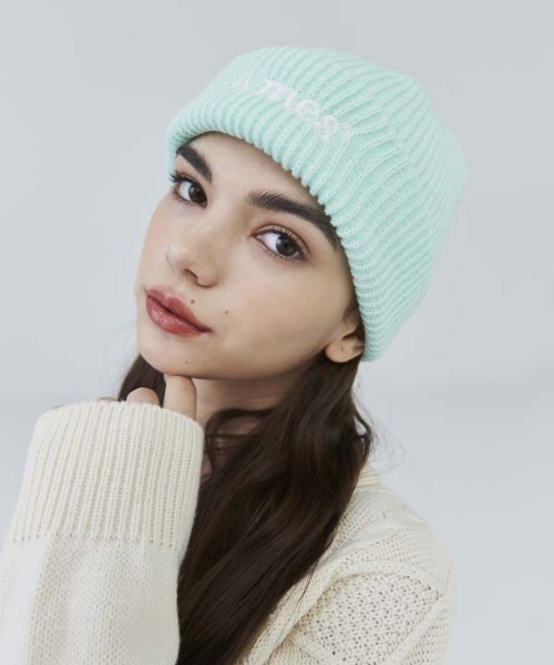 AMESWORLDWIDE(アメスワールドワイド)の「【AMESWORLDWIDE 】カラードロゴビーニー / COLORED LOGO BEANIE(ニットキャップ/ビーニー・レディース・ホワイト/ブラック/レンガ/グリーン/ミント/スカイブルー/パープル/ピンク・FREE)」の13枚目の写真