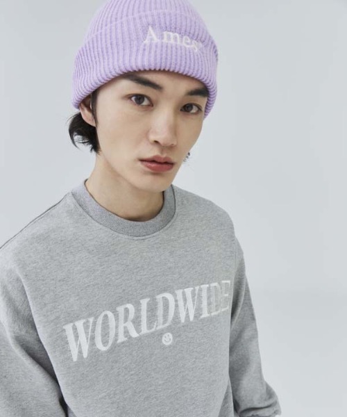 AMESWORLDWIDE(アメスワールドワイド)の「【AMESWORLDWIDE 】カラードロゴビーニー / COLORED LOGO BEANIE(ニットキャップ/ビーニー・レディース・ホワイト/ブラック/レンガ/グリーン/ミント/スカイブルー/パープル/ピンク・FREE)」の10枚目の写真