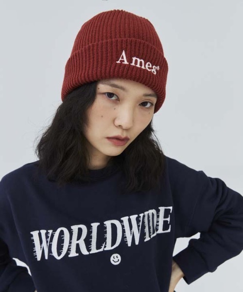 AMESWORLDWIDE(アメスワールドワイド)の「【AMESWORLDWIDE 】カラードロゴビーニー / COLORED LOGO BEANIE(ニットキャップ/ビーニー・レディース・ホワイト/ブラック/レンガ/グリーン/ミント/スカイブルー/パープル/ピンク・FREE)」の22枚目の写真