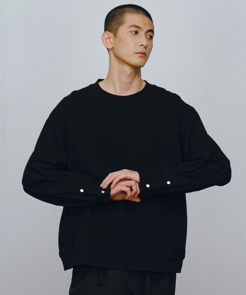 JOSEPH STUDIO（ジョゼフストゥディオ）の「ブロッキングスウェット（スウェット・メンズ・ホワイト系/ブラック系・MEDIUM/LARGE）」の2枚目の写真
