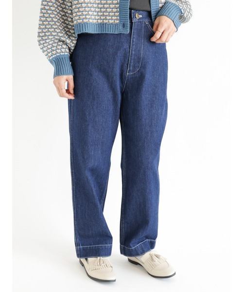 Lugnoncure(ルノンキュール)の「リカバーストレートパンツ(デニムパンツ・レディース・サックスブルー/ブルー/オフホワイト・MEDIUM/LARGE)」の3枚目の写真