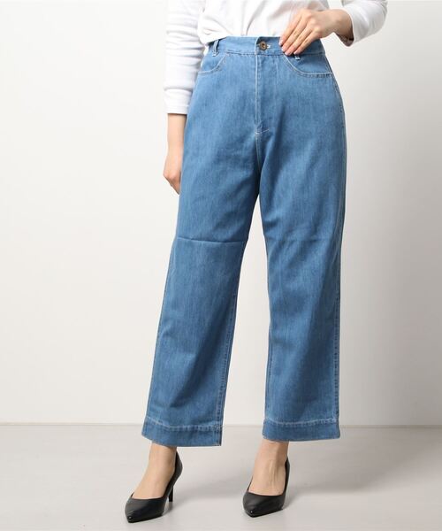 Lugnoncure(ルノンキュール)の「リカバーストレートパンツ(デニムパンツ・レディース・サックスブルー/ブルー/オフホワイト・MEDIUM/LARGE)」の8枚目の写真