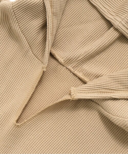 BREEZE by saori（ブリーズバイサオリ）の「WEB限定ワッフルパーカー(大人)【BREEZE by saori】（パーカー・レディース・ベージュ/ブルー・MEDIUM）」の8枚目の写真