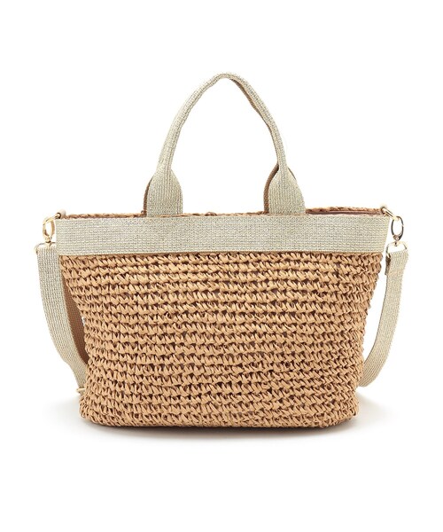 grove（グローブ）の「◆ペーパワイドテープタッセル2WAYトート（トートバッグ・レディース・シルバー/ガンメタ/ゴールド/ブラック系2・00）」の7枚目の写真