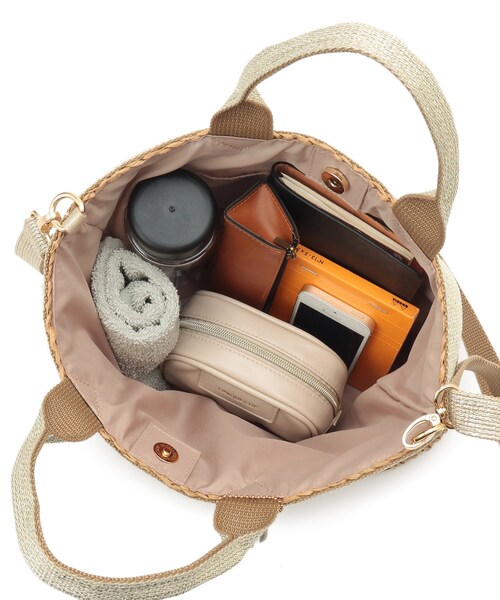 grove（グローブ）の「◆ペーパワイドテープタッセル2WAYトート（トートバッグ・レディース・シルバー/ガンメタ/ゴールド/ブラック系2・00）」の9枚目の写真