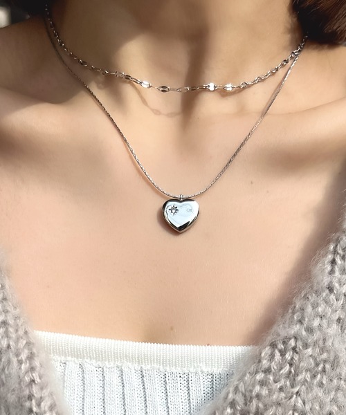 blackdia ocean(ブラックダイヤオーシャン)の「blackdia ocean サン&ジルコニアネックレス(ネックレス・レディース・シルバー/ゴールド/シルバー系その他/ゴールド系その他・FREE)」の2枚目の写真