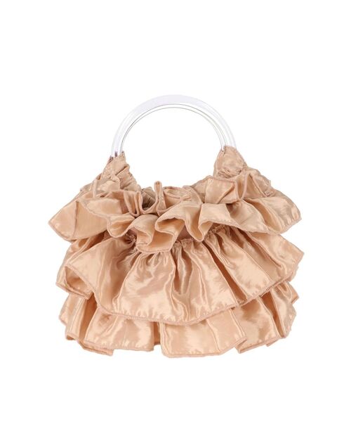 merry jenny（メリージェニー）の「サテンティアードbag（ハンドバッグ・レディース・ライトブルー/オレンジ/グリーン/アイボリー・FREE）」の4枚目の写真