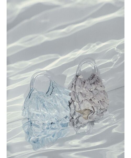 merry jenny（メリージェニー）の「サテンティアードbag（ハンドバッグ・レディース・ライトブルー/オレンジ/グリーン/アイボリー・FREE）」の3枚目の写真