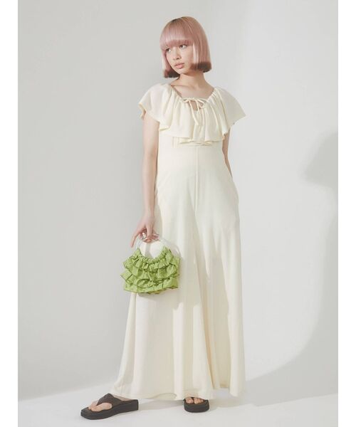 merry jenny（メリージェニー）の「サテンティアードbag（ハンドバッグ・レディース・ライトブルー/オレンジ/グリーン/アイボリー・FREE）」の14枚目の写真