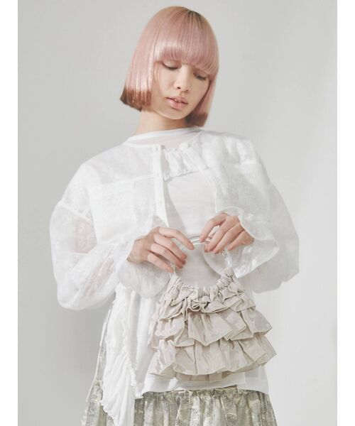 merry jenny（メリージェニー）の「サテンティアードbag（ハンドバッグ・レディース・ライトブルー/オレンジ/グリーン/アイボリー・FREE）」の18枚目の写真