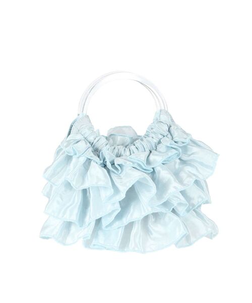 merry jenny（メリージェニー）の「サテンティアードbag（ハンドバッグ・レディース・ライトブルー/オレンジ/グリーン/アイボリー・FREE）」の7枚目の写真