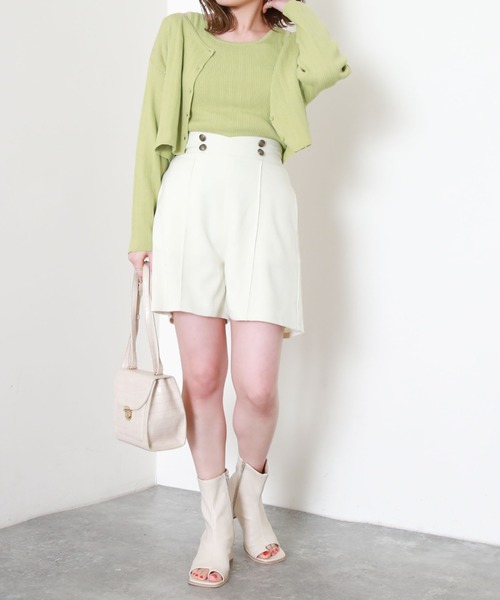 archives（アルシーヴ）の「ウエストボタンショートパンツ（その他パンツ・レディース・ブラック/ネイビー/グレー/アイボリー・MEDIUM）」の20枚目の写真