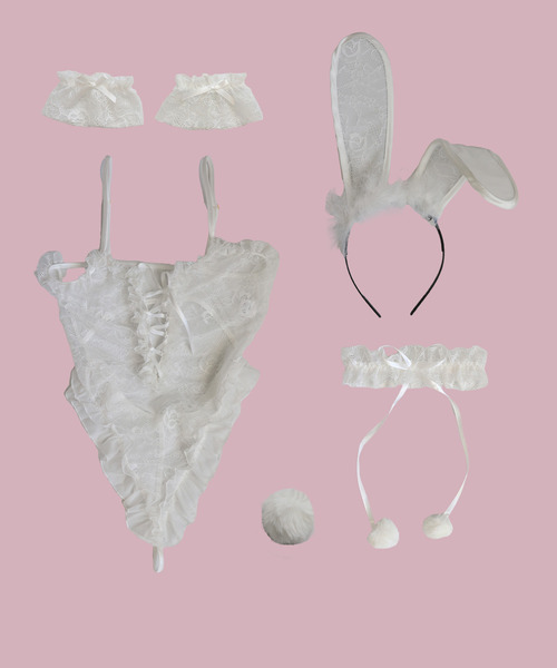 OSYAREVO（オシャレボ）の「コスプレ レース×フリル　テディバニー レディース クリスマス X-mas（コスチューム/パーティーグッズ・レディース・ブラック/レッド/ホワイト・ONESIZE）」の15枚目の写真