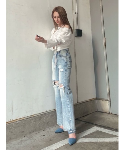 EGOIST tシャツ Tシャツ メッシュ長袖トップス レディース
