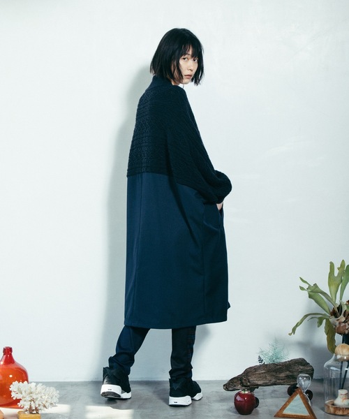 STOF(ストフ)の「Mixed Knit Coat(その他アウター・メンズ・ブラック/ネイビー・S/M)」の4枚目の写真