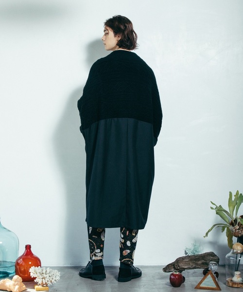STOF(ストフ)の「Mixed Knit Coat(その他アウター・メンズ・ブラック/ネイビー・S/M)」の6枚目の写真