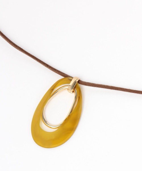 studio CLIP（スタディオクリップ）の「楕円マーブルトップロングネックレス（ネックレス・レディース・その他1/その他2・FREE）」の2枚目の写真