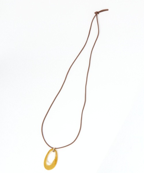 studio CLIP（スタディオクリップ）の「楕円マーブルトップロングネックレス（ネックレス・レディース・その他1/その他2・FREE）」の4枚目の写真