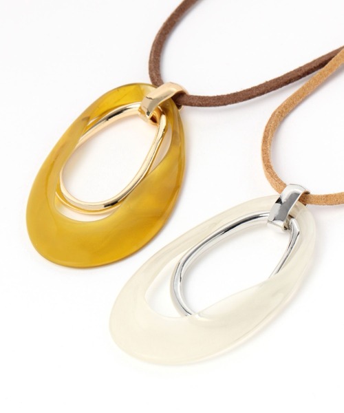 studio CLIP（スタディオクリップ）の「楕円マーブルトップロングネックレス（ネックレス・レディース・その他1/その他2・FREE）」の5枚目の写真