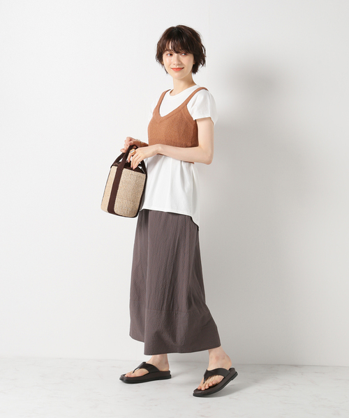 イエナ ニットビスチェ IENA LA BOUCLE デフォルメハンドニットビスチェ（ニット／セーター