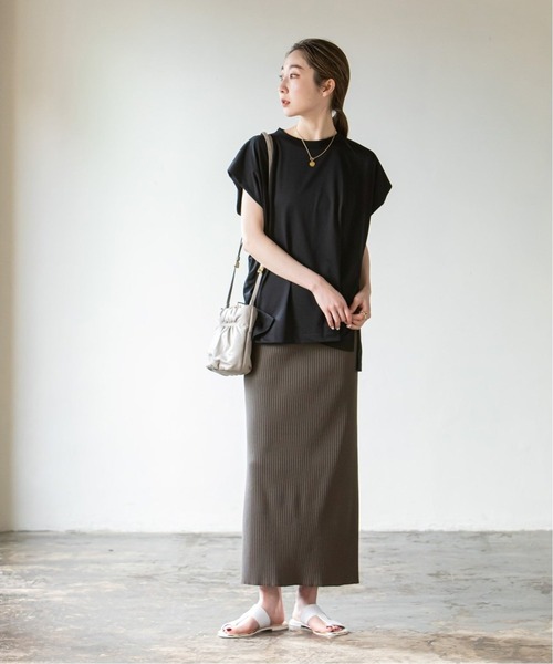 Noble（ノーブル）の「《追加7》トタンテレコタイトスカート（スカート・レディース・ブラック/グレー/ナチュラル/ネイビー・40/36/38）」の17枚目の写真