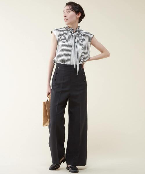 martinique（マルティニーク）の「martinique/ギャザーボウタイブラウス（シャツ/ブラウス・レディース・ホワイト/ネイビー/ドット・FREE）」の20枚目の写真