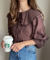 JUNOAH | 2wayビッグカラーブラウス(シャツ/ブラウス)